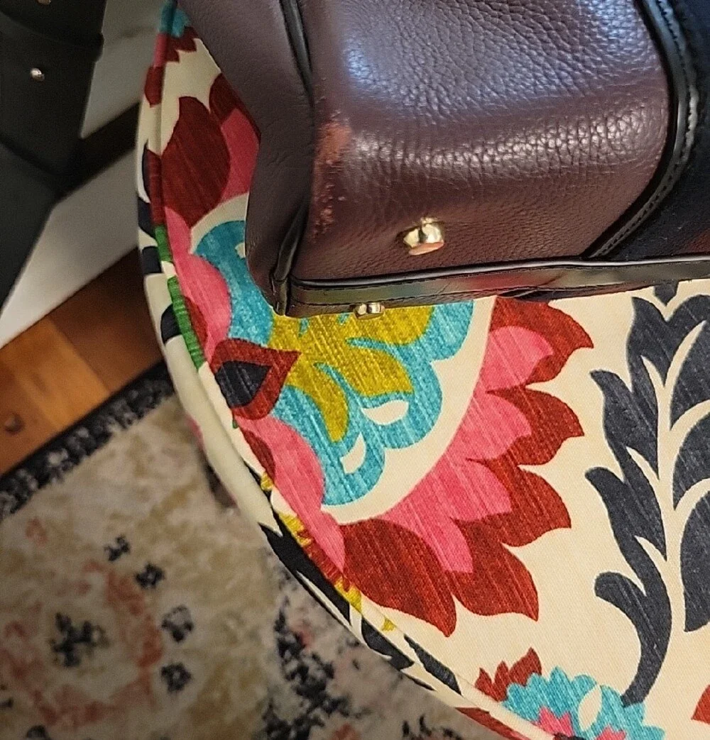 Paul Smith Men's Burgundy Leather Folio Bag with Navy Trim